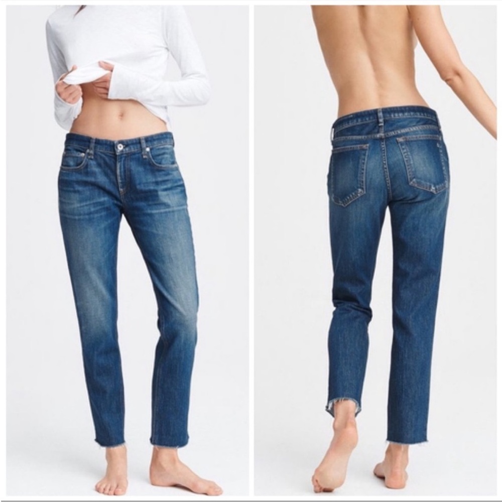 rag & bone Women's Boyfriend Jeans - Blue